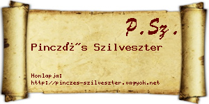 Pinczés Szilveszter névjegykártya